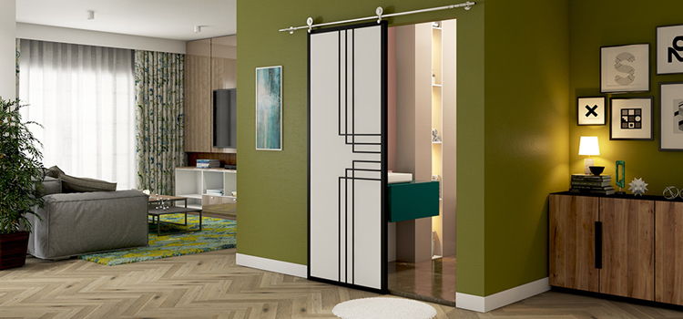 sliding bathroom door installation in Lucerne Valley
